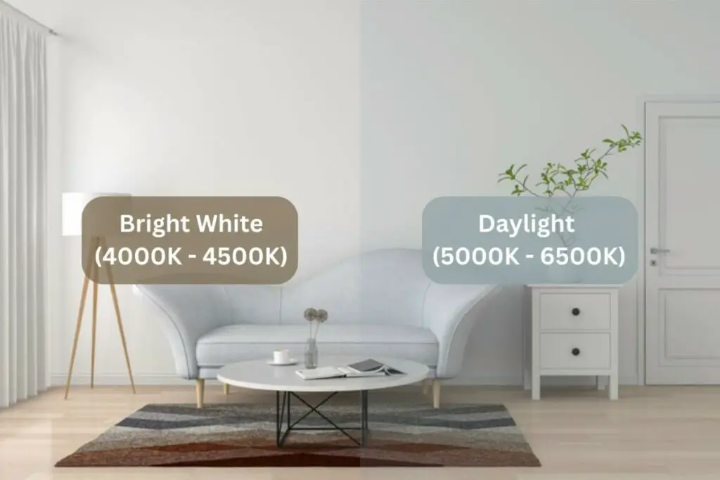 Bright White vs. Daylight For Living Room